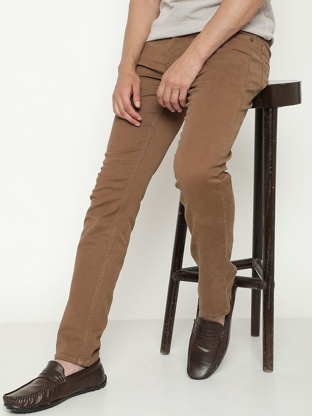 octave men mid-rise coloured shade stretchable jeans