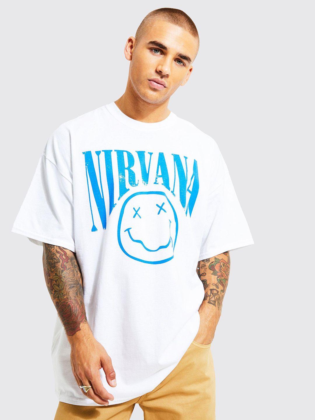 boohooman oversized nirvana printed pure cotton t-shirt