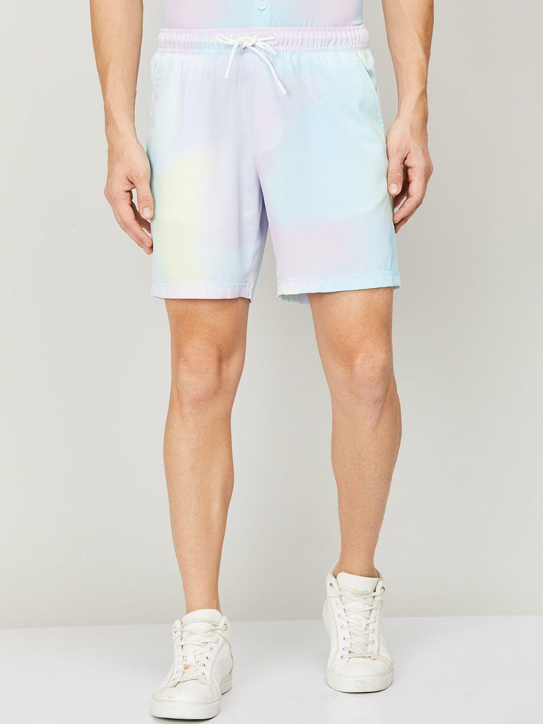 bossini men abstract printed cotton shorts