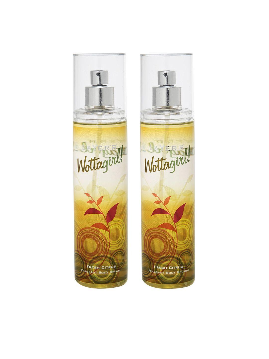 layerr wottagirl women set of 2 fresh citrus fragrant body sprays