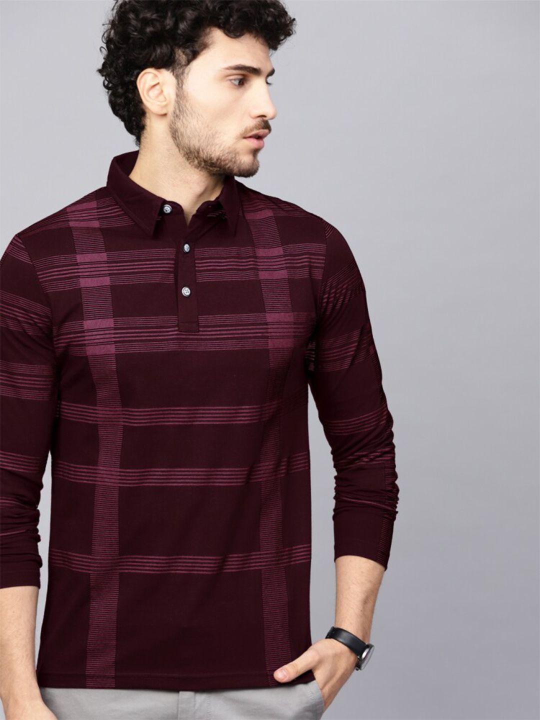 eyebogler checked band collar long sleeves cotton t-shirt