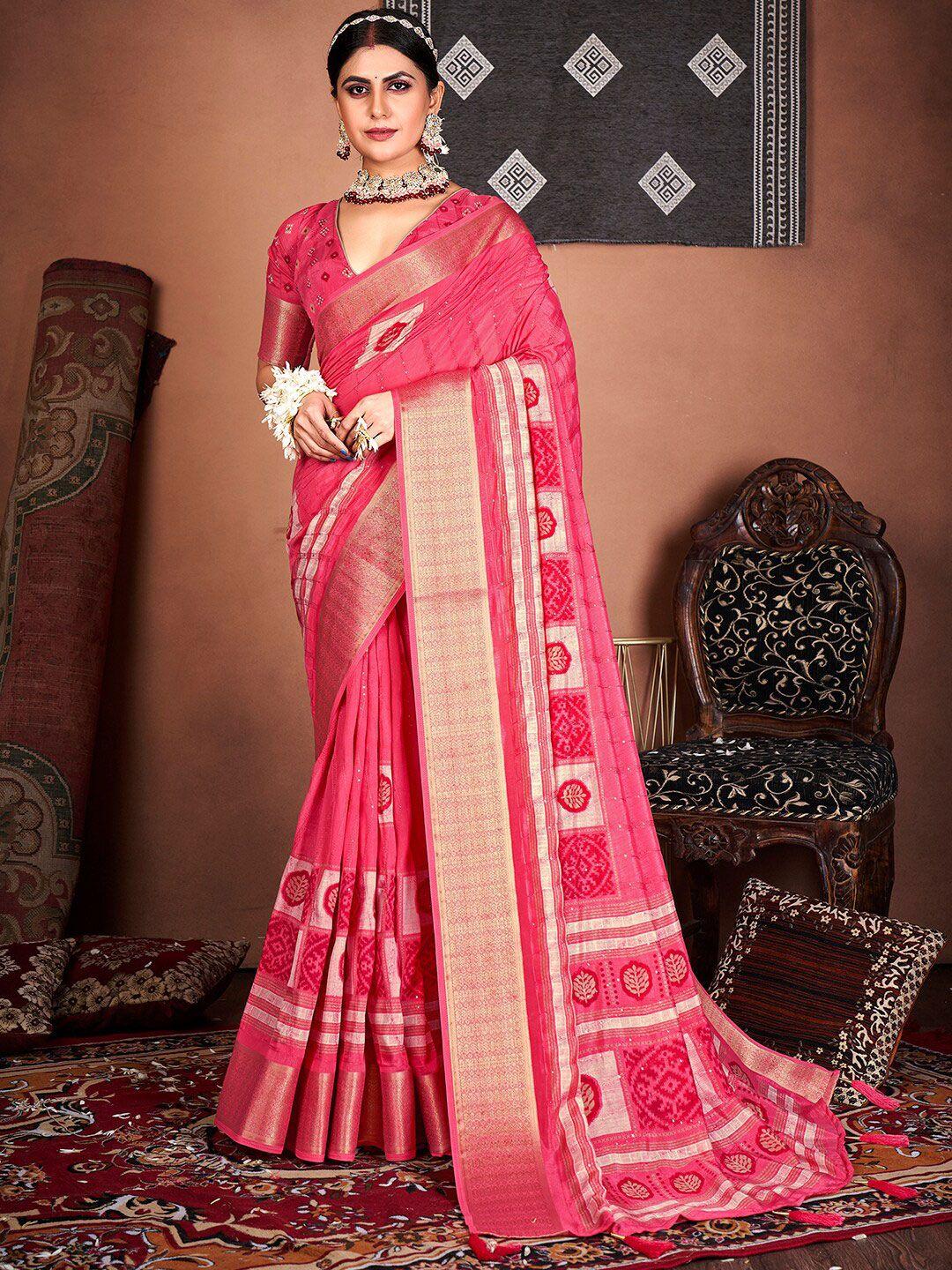 anouk ethnic motifs printed zari saree