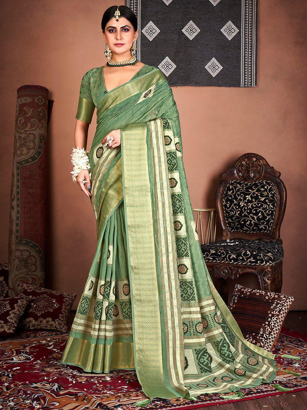 anouk ethnic motifs printed zari saree