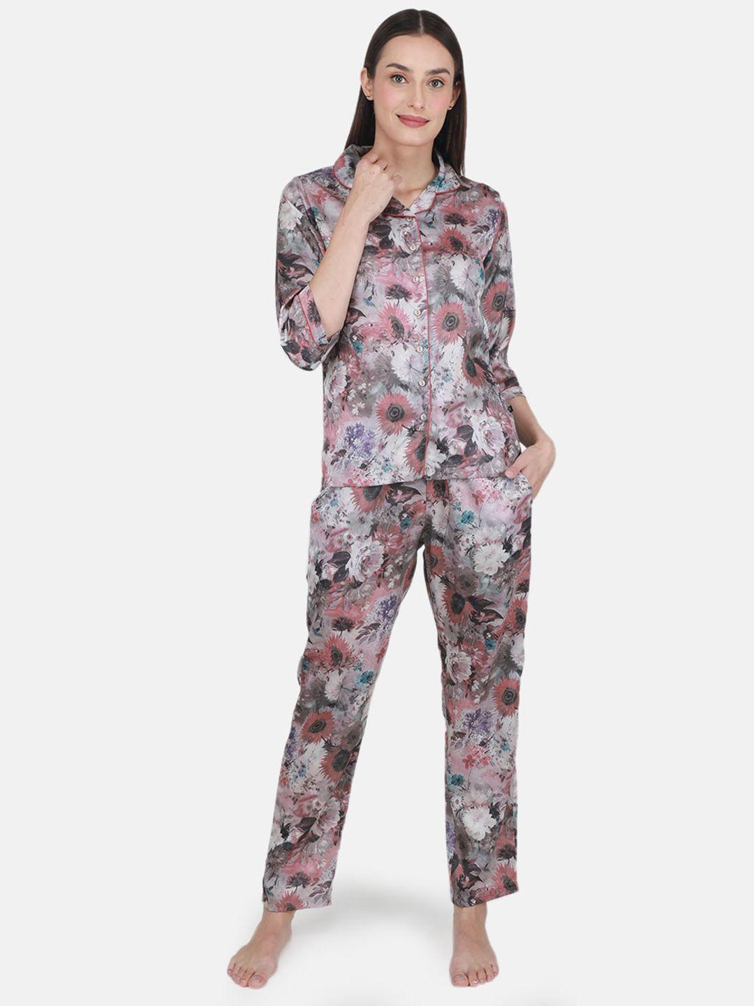 monte carlo floral printed night suit