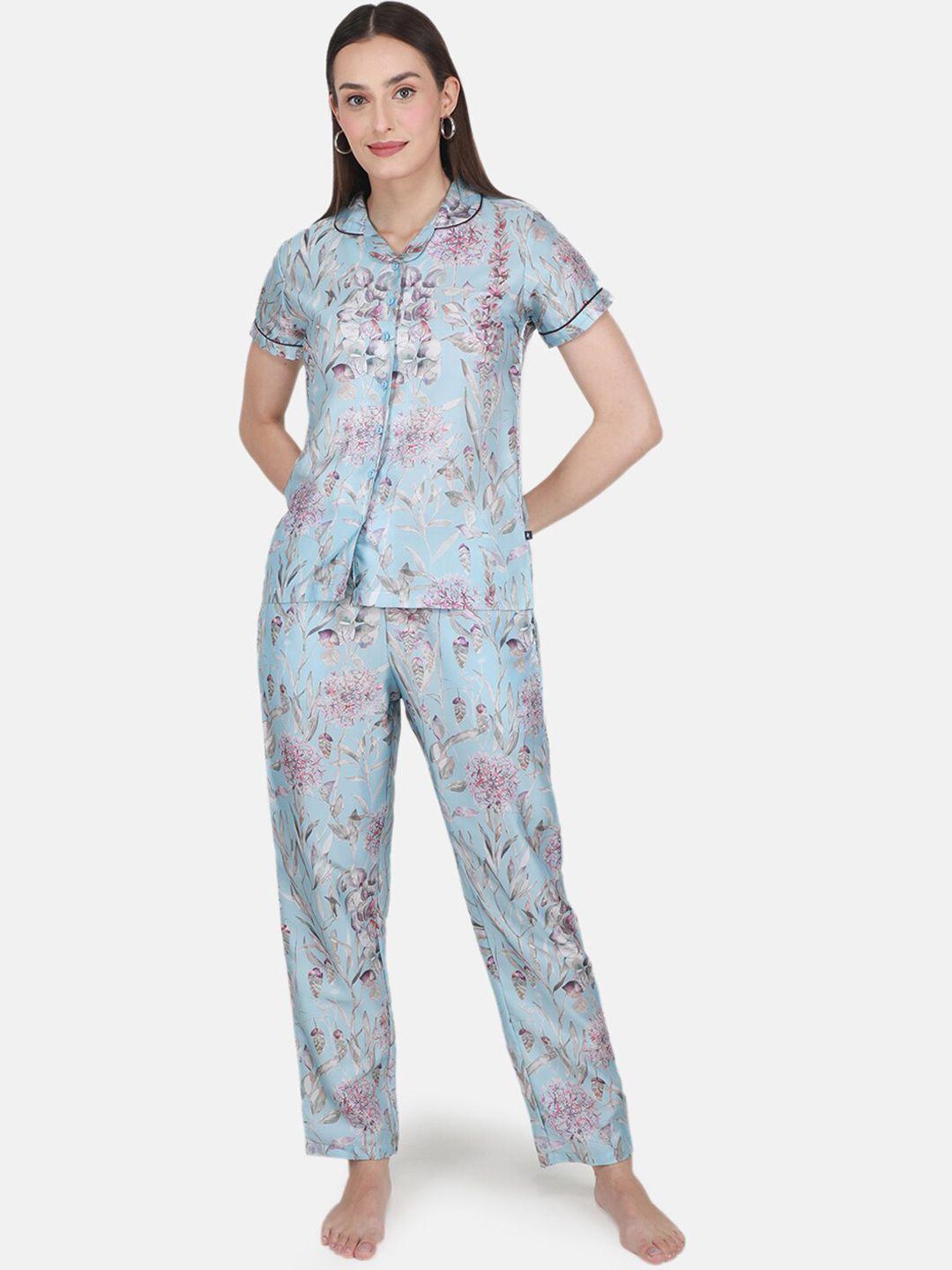 monte carlo floral printed night suit