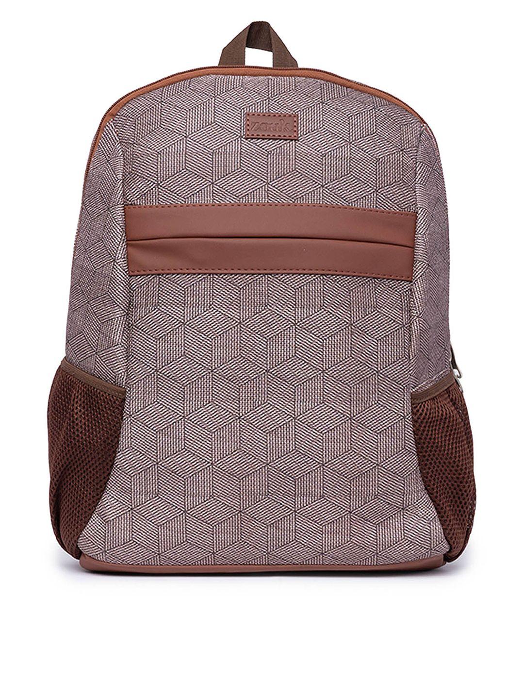 zouk men printed vegan leather backpack