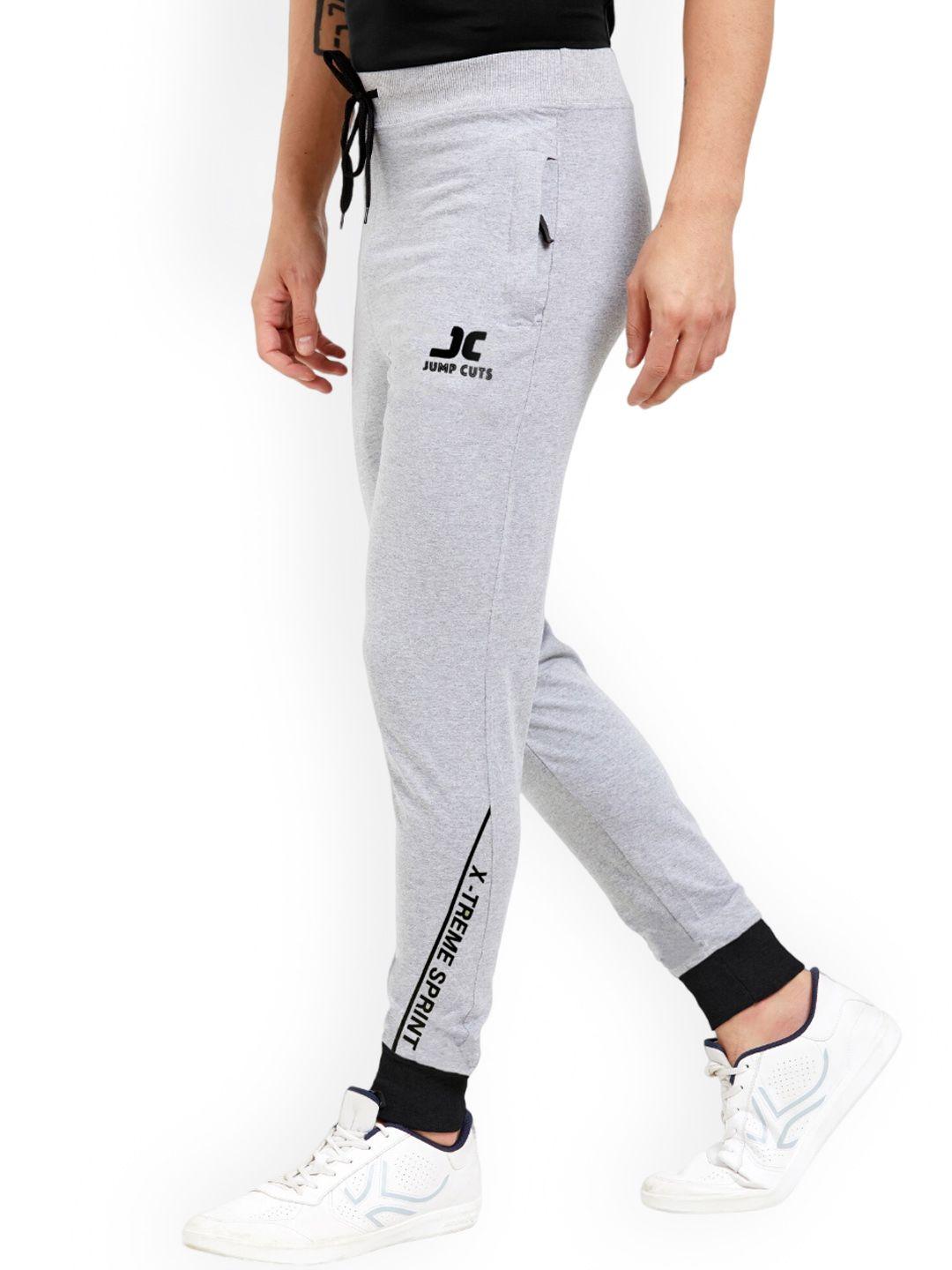 jumpcuts men slim-fit mid-rise cotton breathable fabric jogger