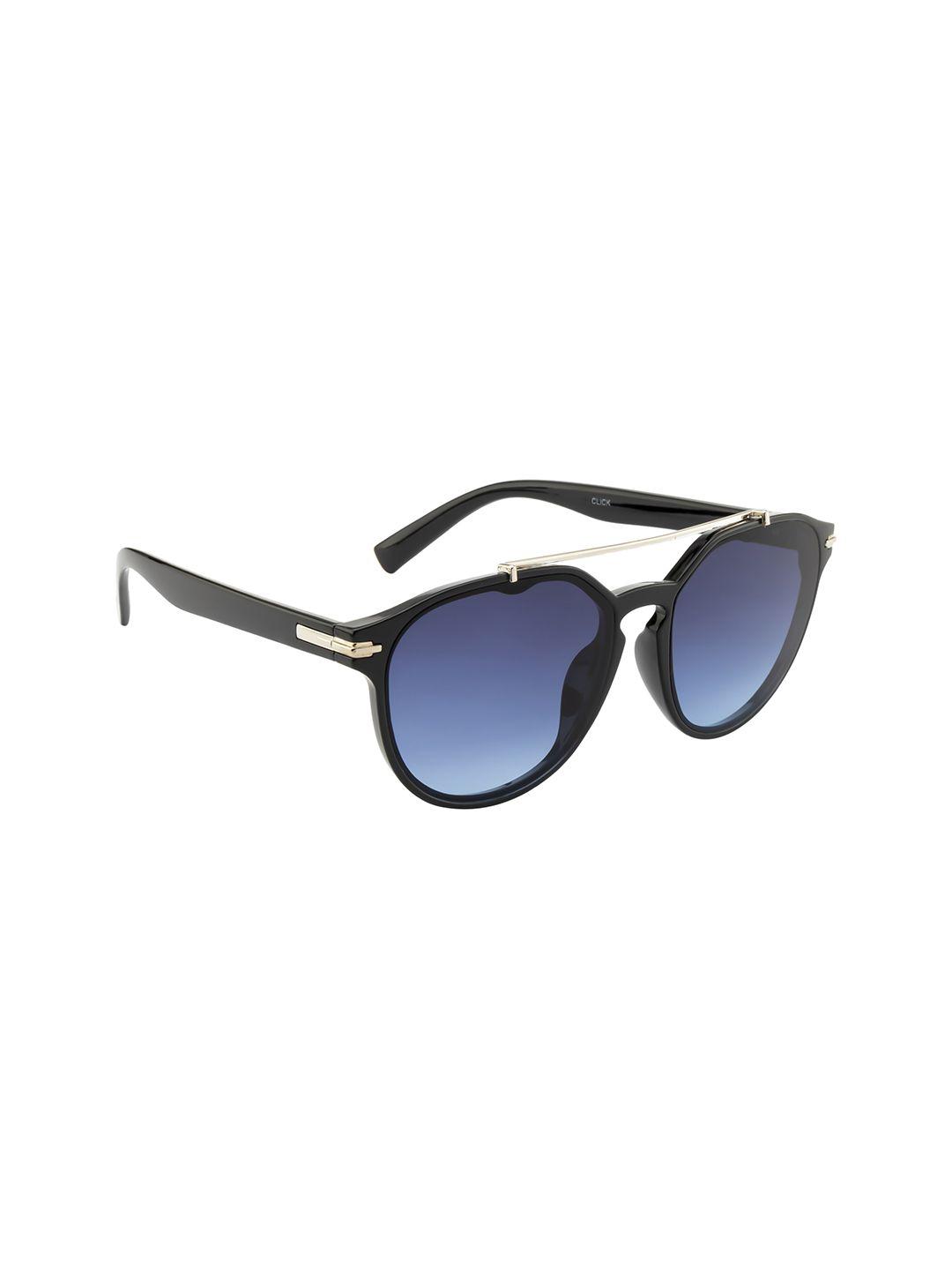 roadster blue lens & black oversized sunglasses with uv protected lens rd-m22570