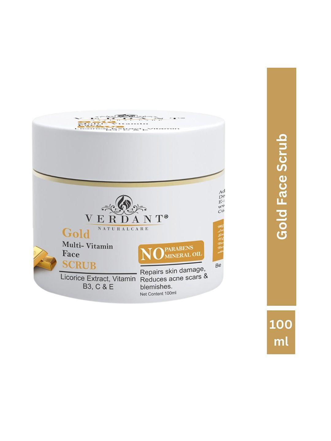 verdant natural care brightening & glowing gold face scrub-100ml