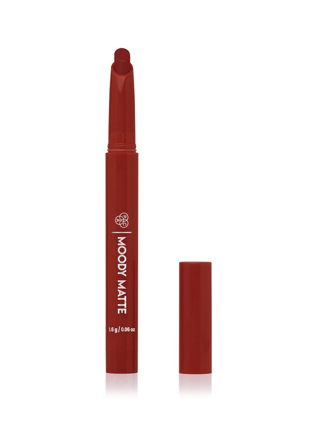 pac moody matte smudge-proof & transfer-proof lipstick - devils delight