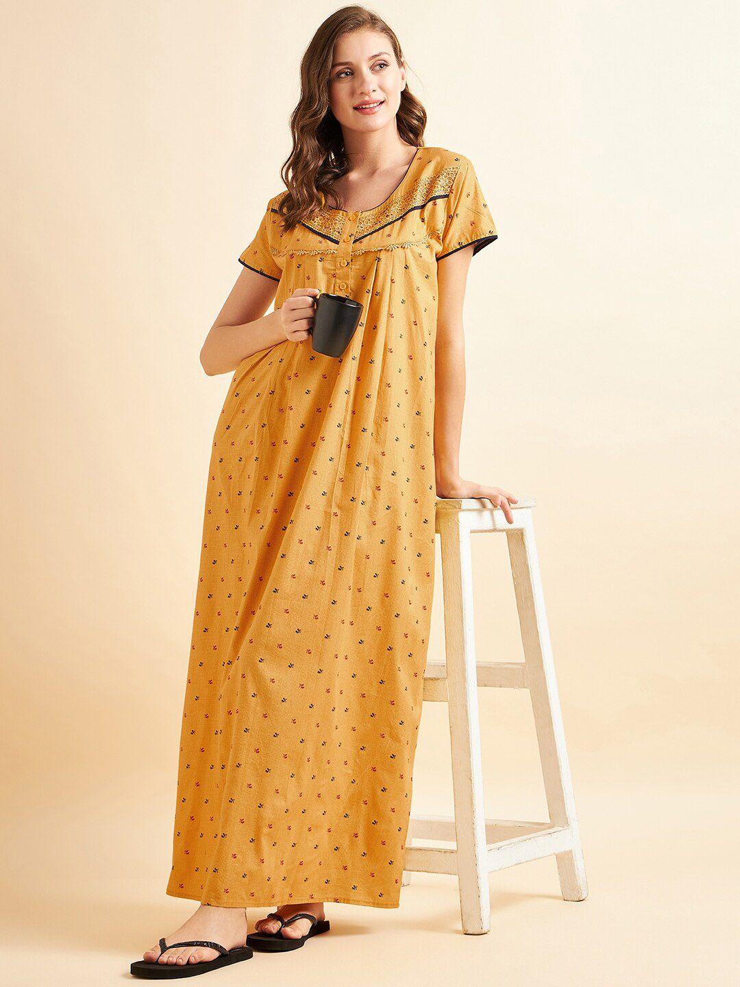 sweet dreams floral printed maxi nightdress