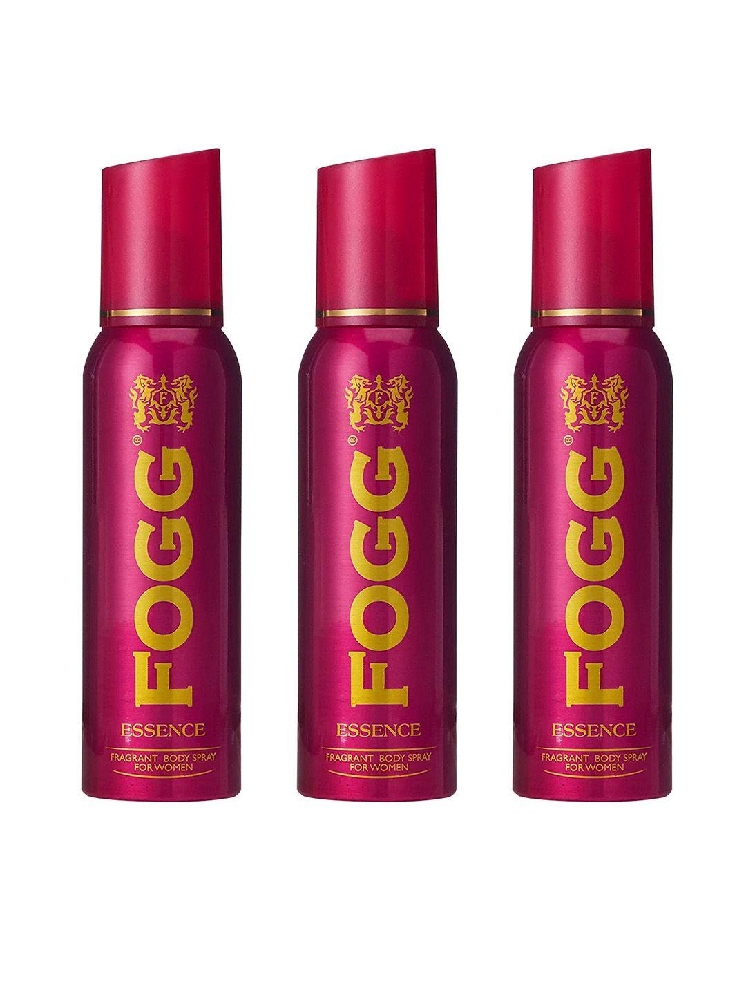 fogg women set of 3 essence fragrance body spray - 150ml each