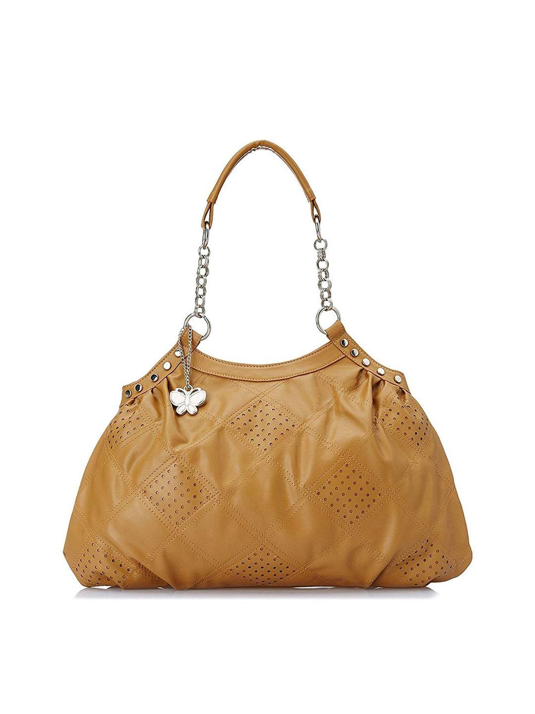 butterflies textured bucket shoulder bag