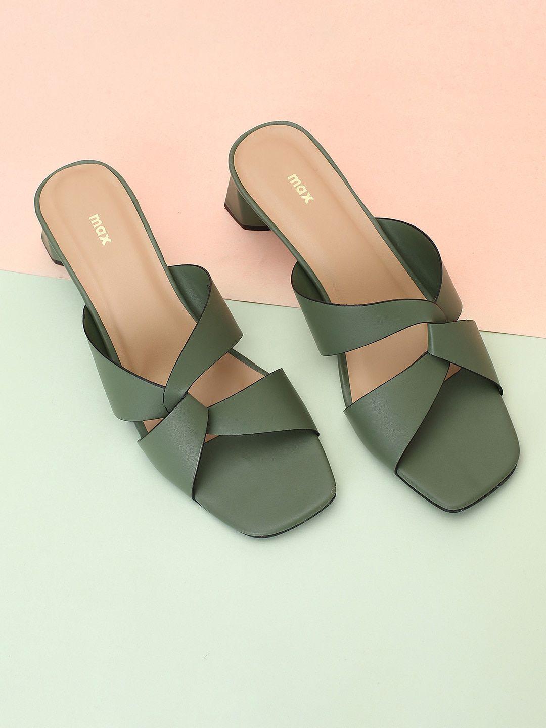 max open toe block heels