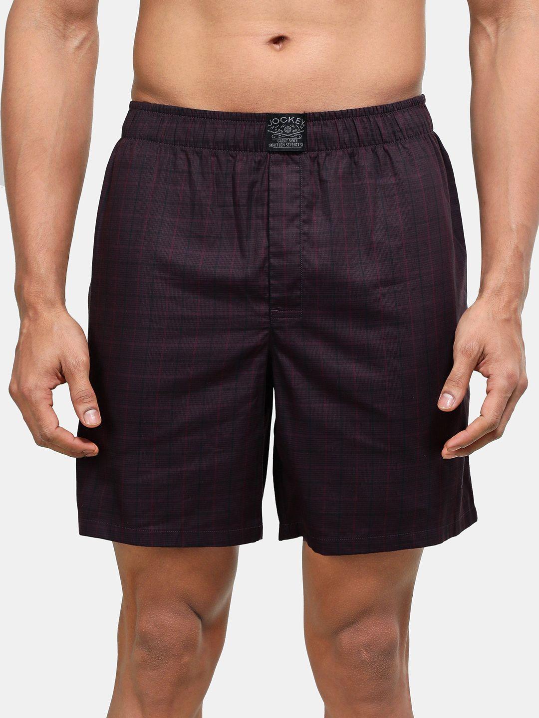 jockey men potent checkered boxer boxer shorts