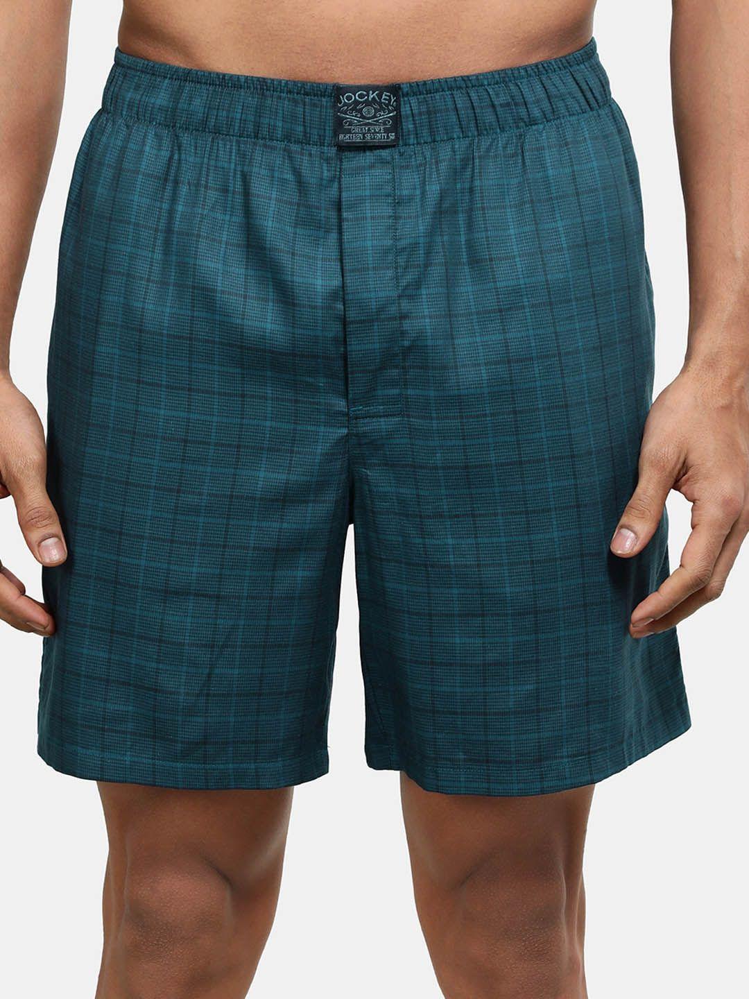 jockey men poseidon checkered boxer shorts