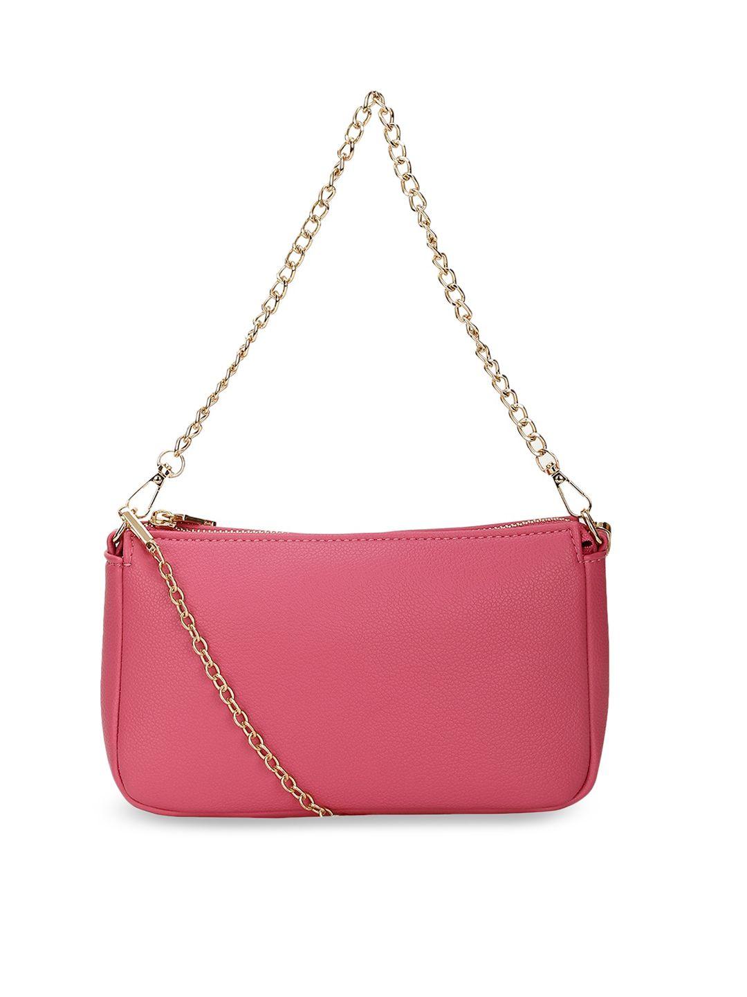 marie claire pink textured structured shoulder bag