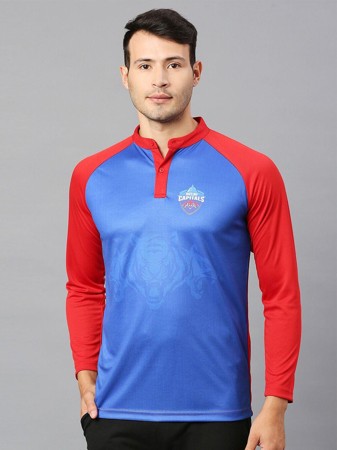 fancode colourblocked henley neck sports t-shirt