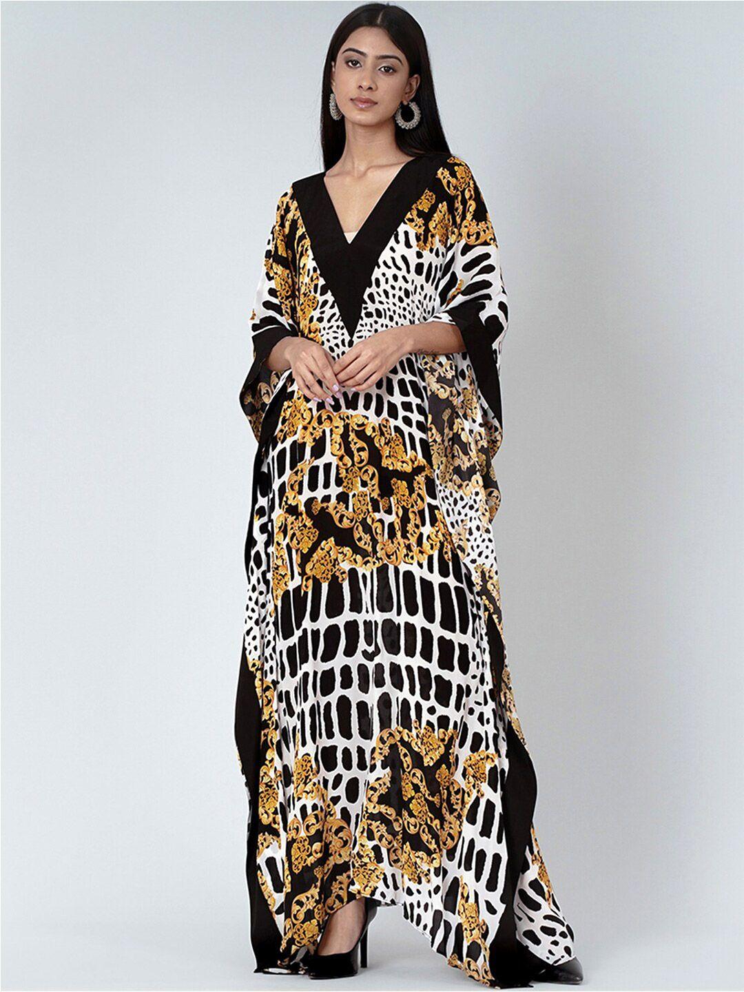 first resort by ramola bachchan yellow animal print crepe maxi dress