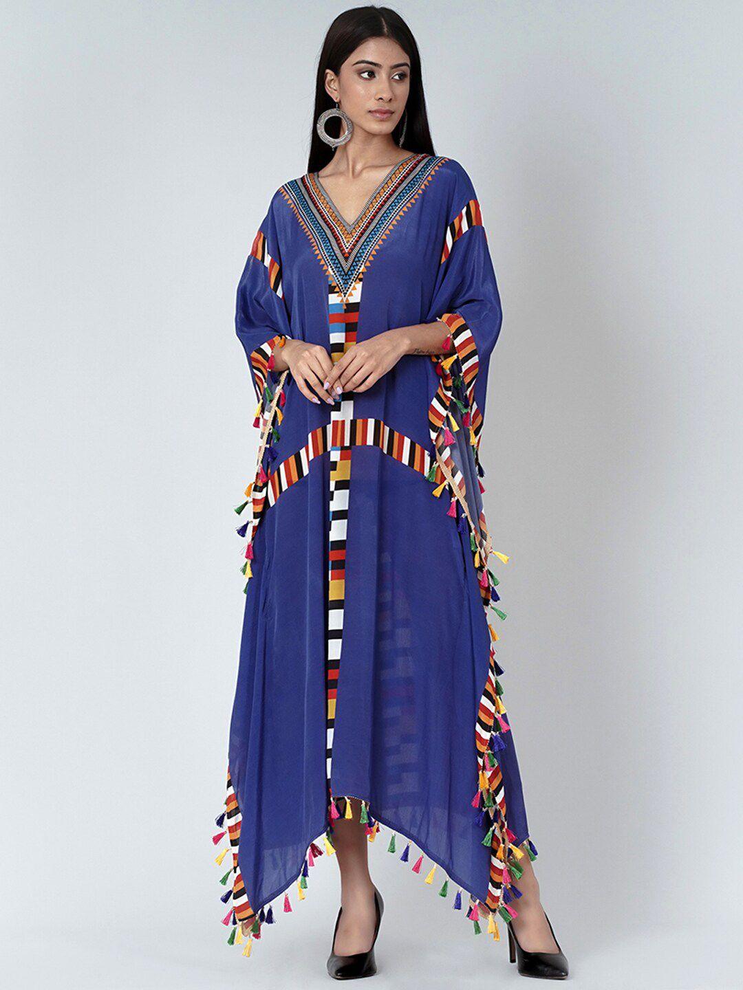 first resort by ramola bachchan floral printed kimono sleeve crepe kaftan maxi dress