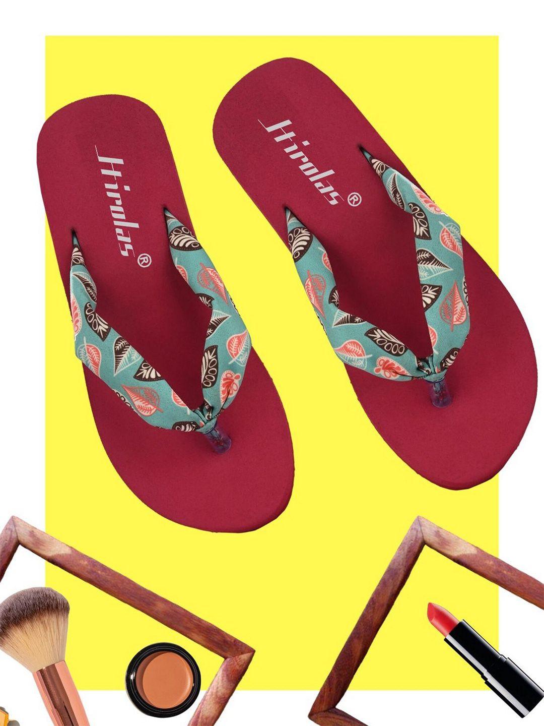 hirolas women printed thong flip-flops