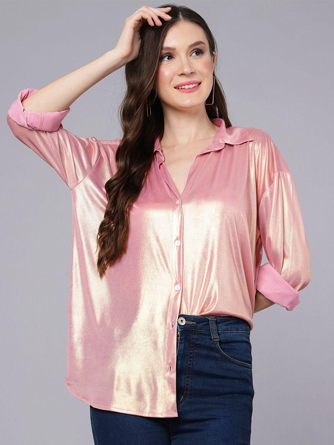 a.t.u.n. relaxed spread collar drop-shoulder sleeves party shirt