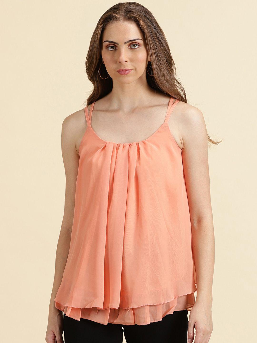 showoff shoulder straps a-line top