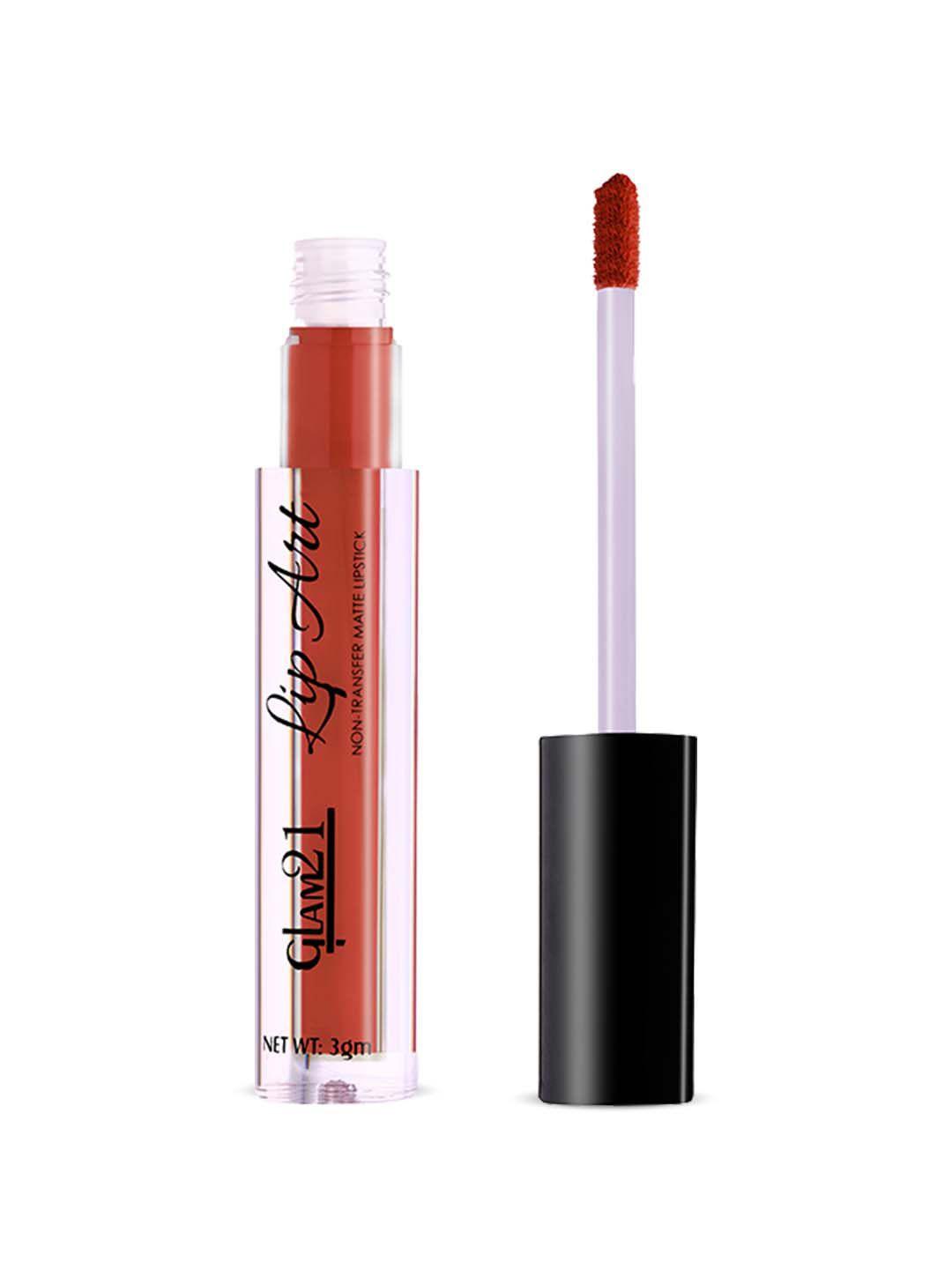 glam21 lip art non-transfer matte liquid lipstick 3 g - doppio nude 16