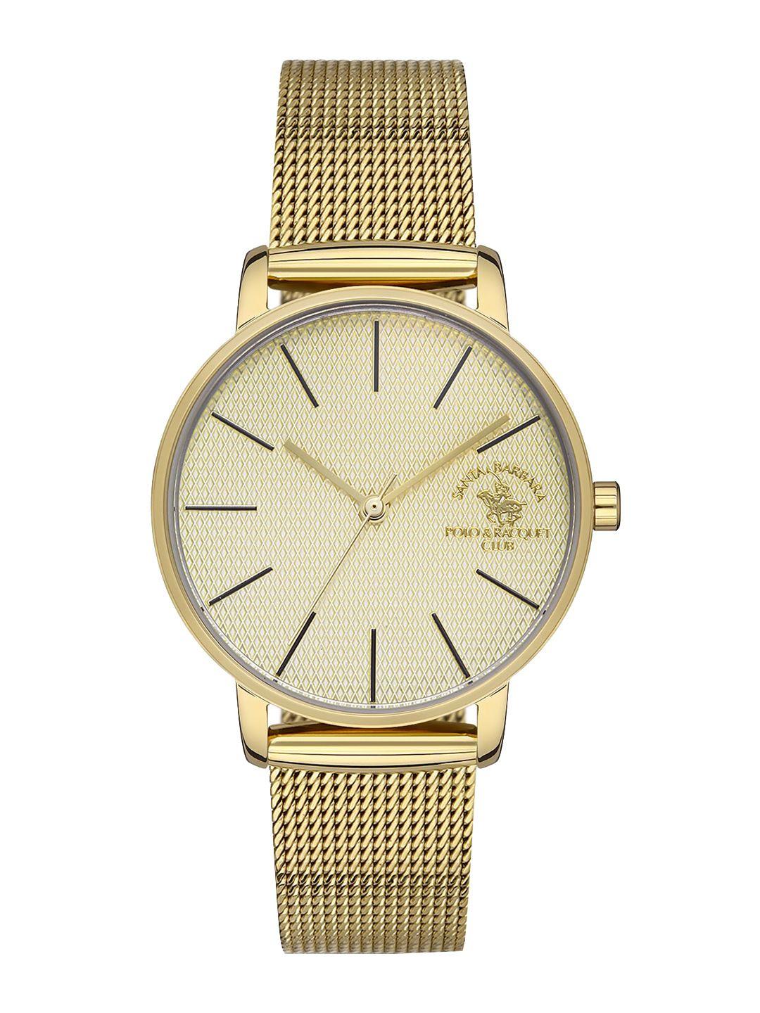 santa barbara polo & racquet club women stainless steel bracelet style watch sb.1.10408-2