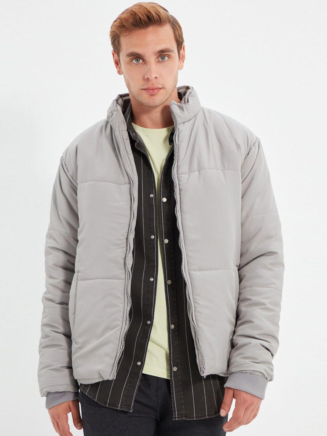 trendyol men stand collar bomber jacket