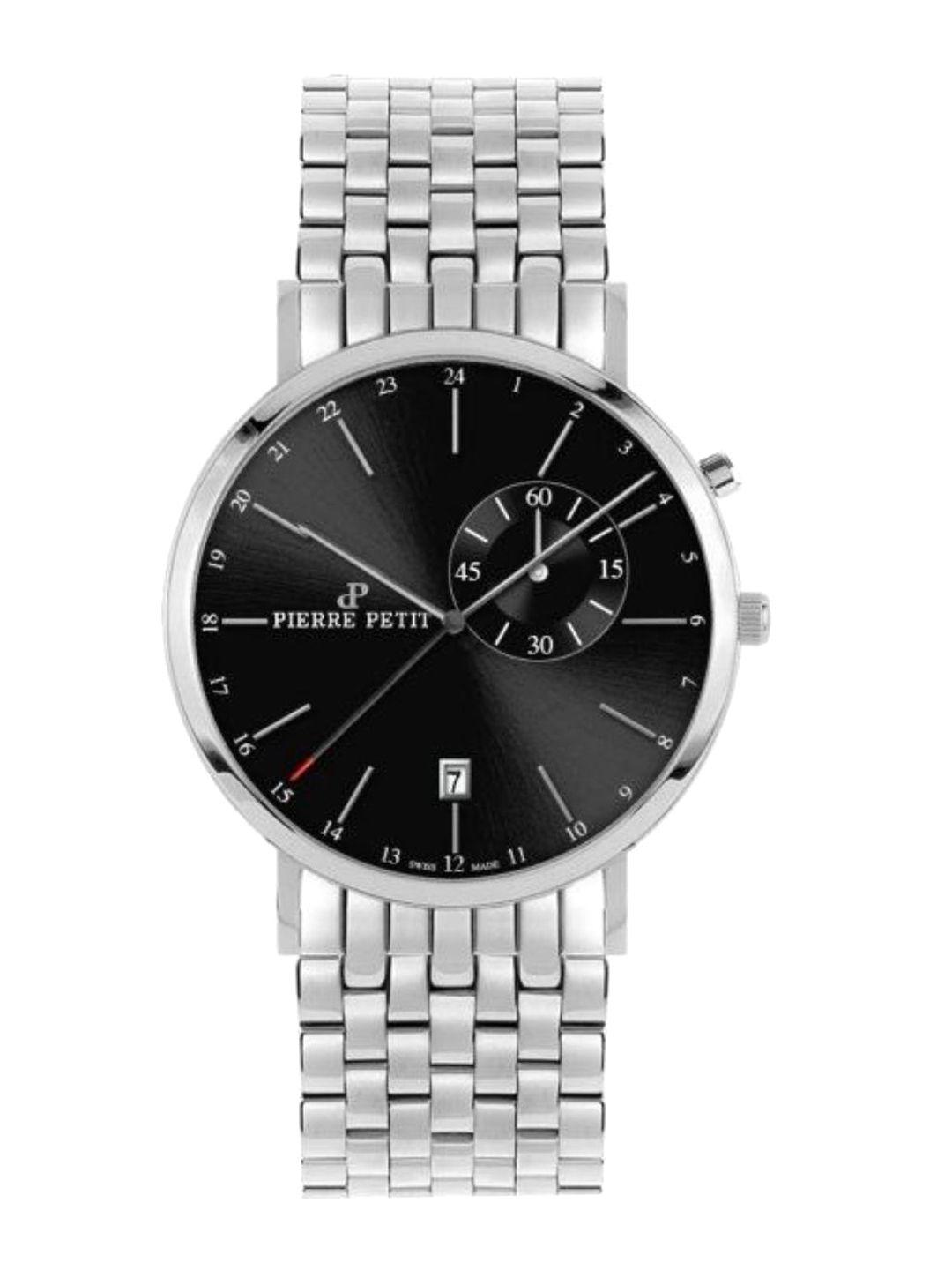 jacques lemans men dial & stainless steel straps analogue watch p855e