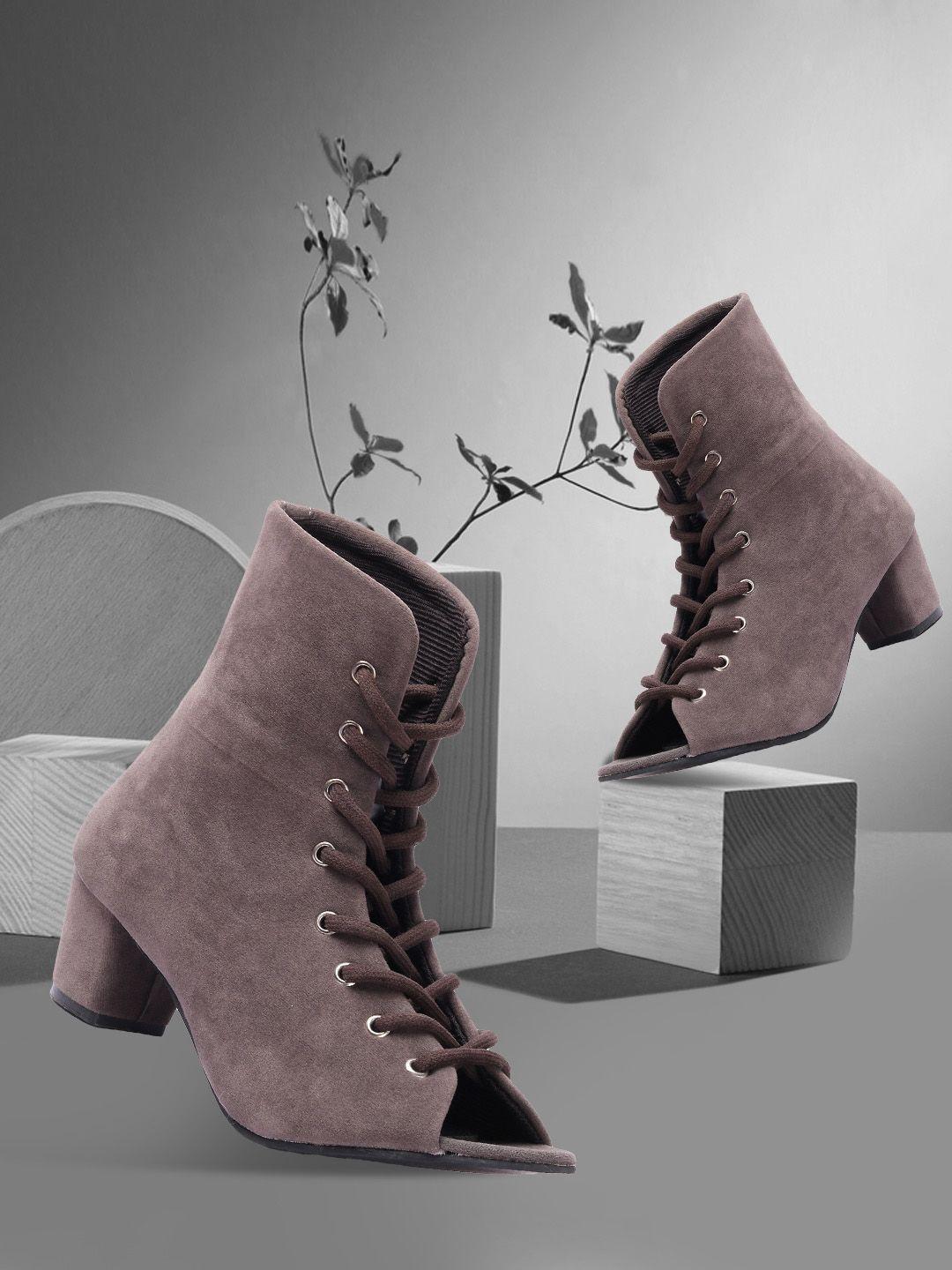 ophelia block heeled high top lace-up regular boots