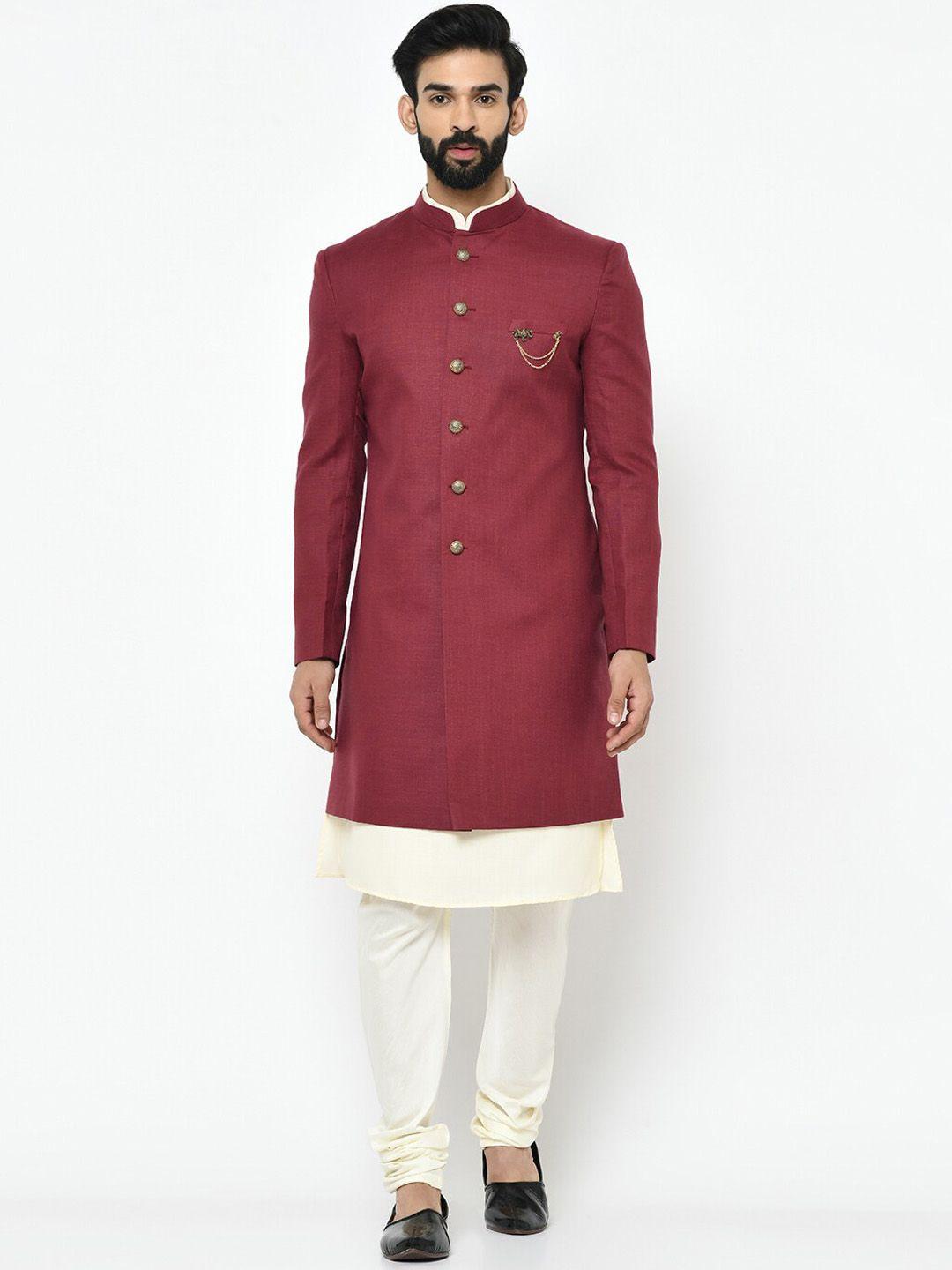 kisah mandarin collar sherwani set