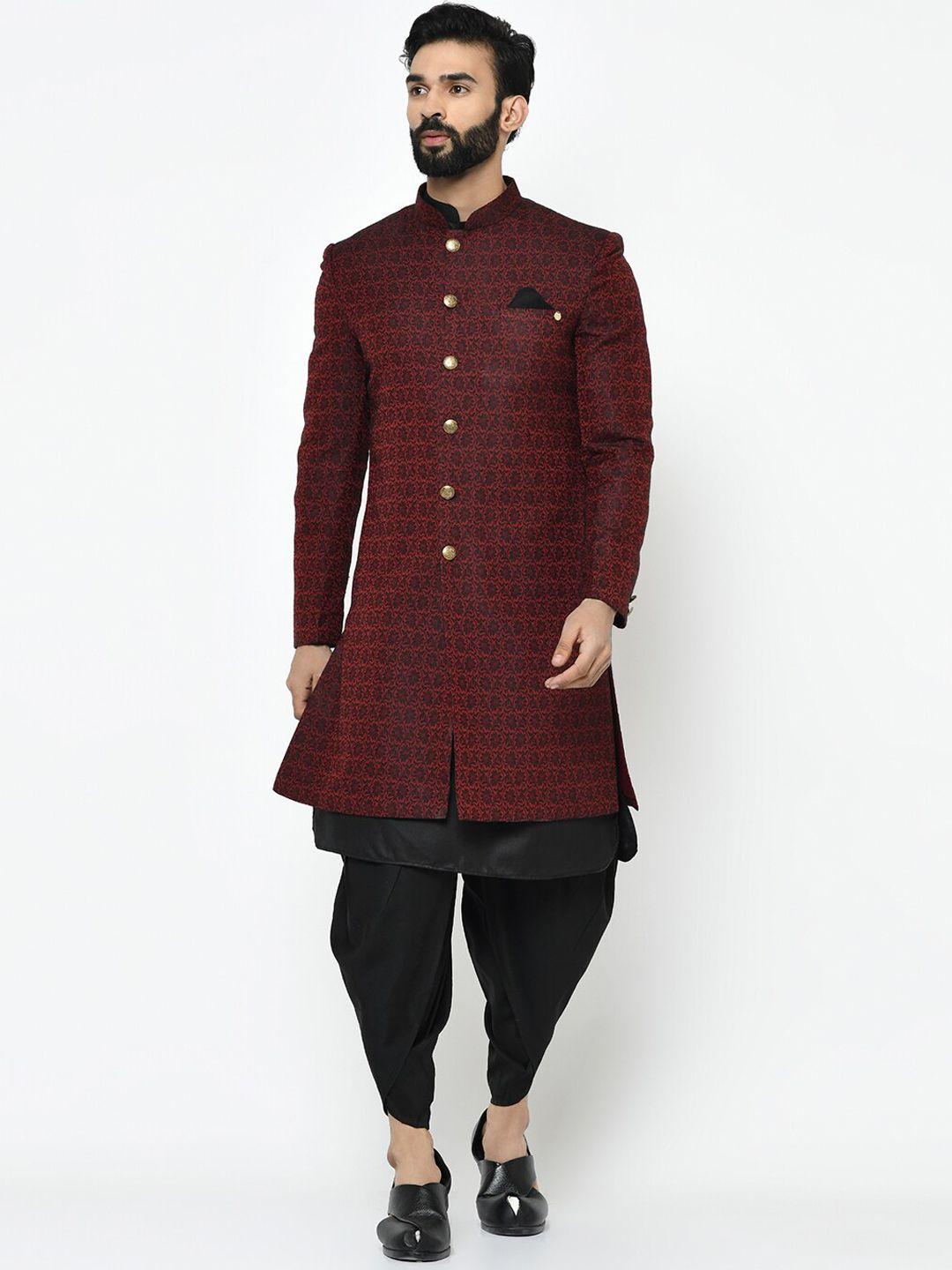 kisah woven design sherwani set