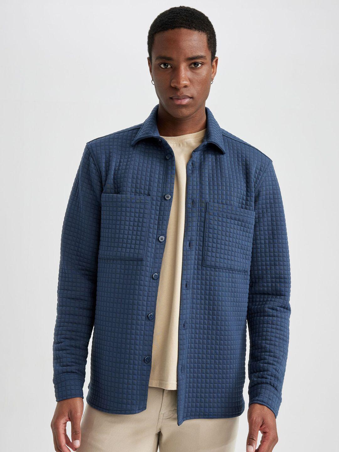 defacto textured opaque casual shirt