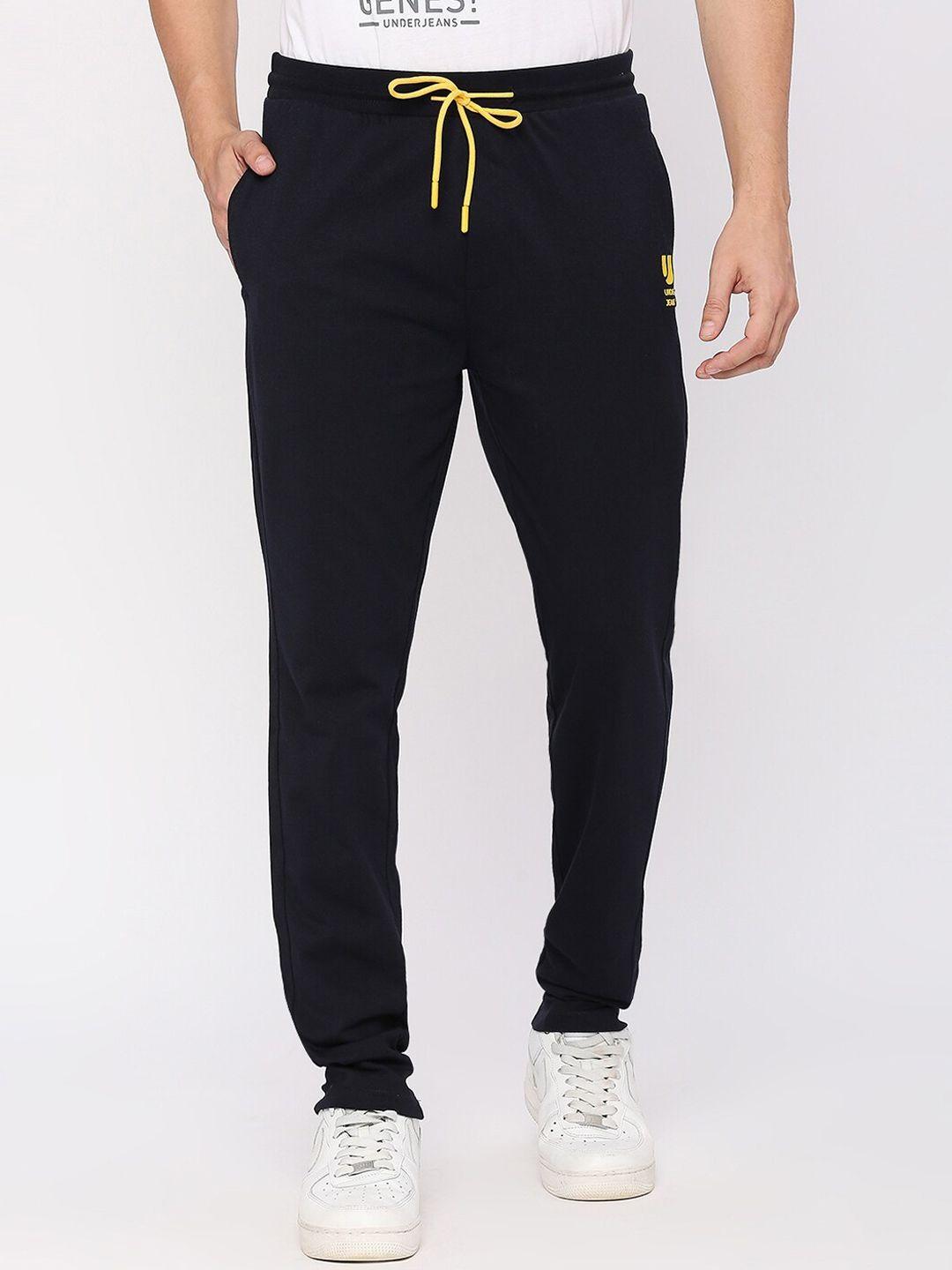 underjeans by spykar men mid rise regular fit cotton track pants