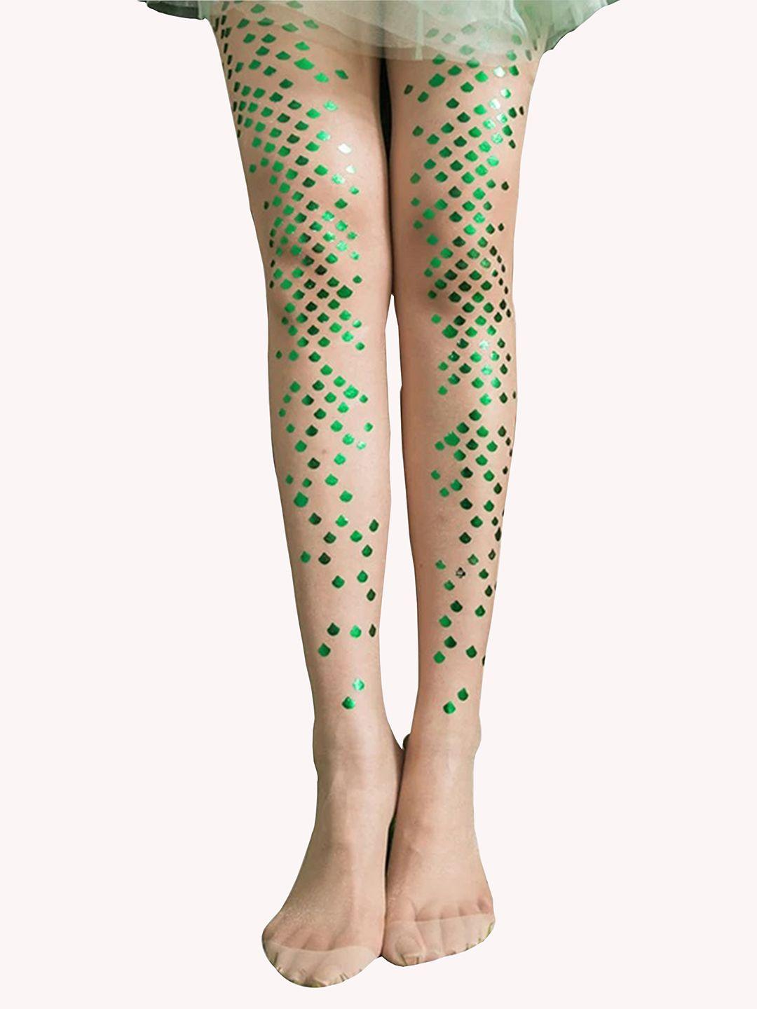 color style women self design nylon stockings