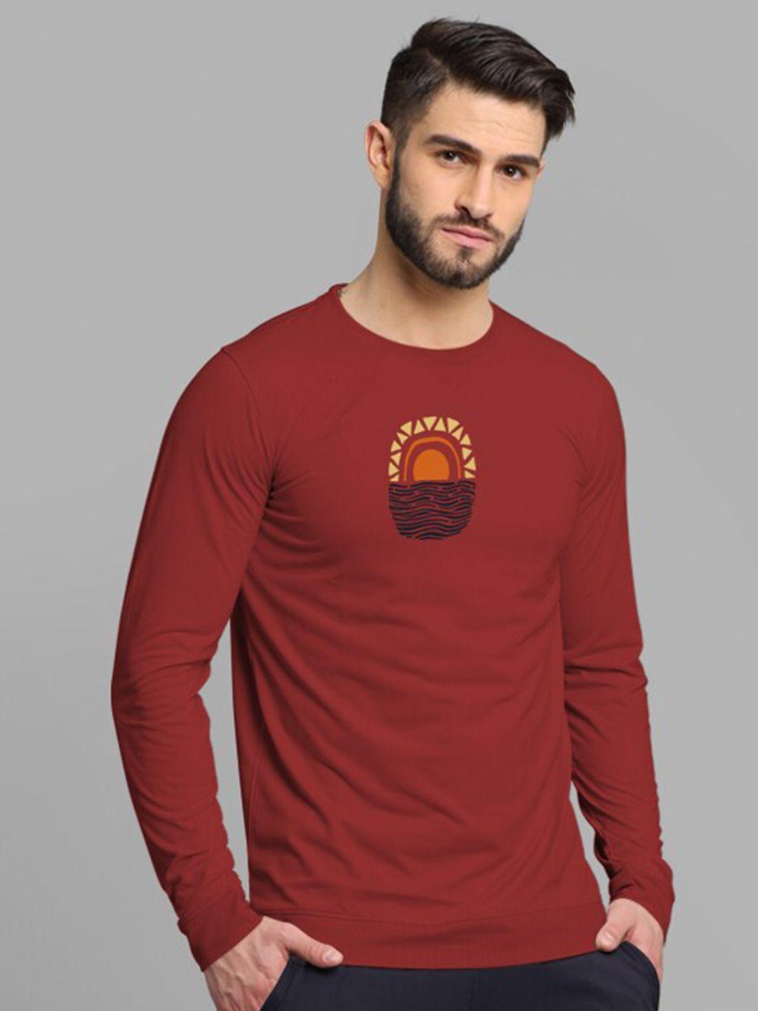 bullmer graphic printed round neck cotton sweatshirt