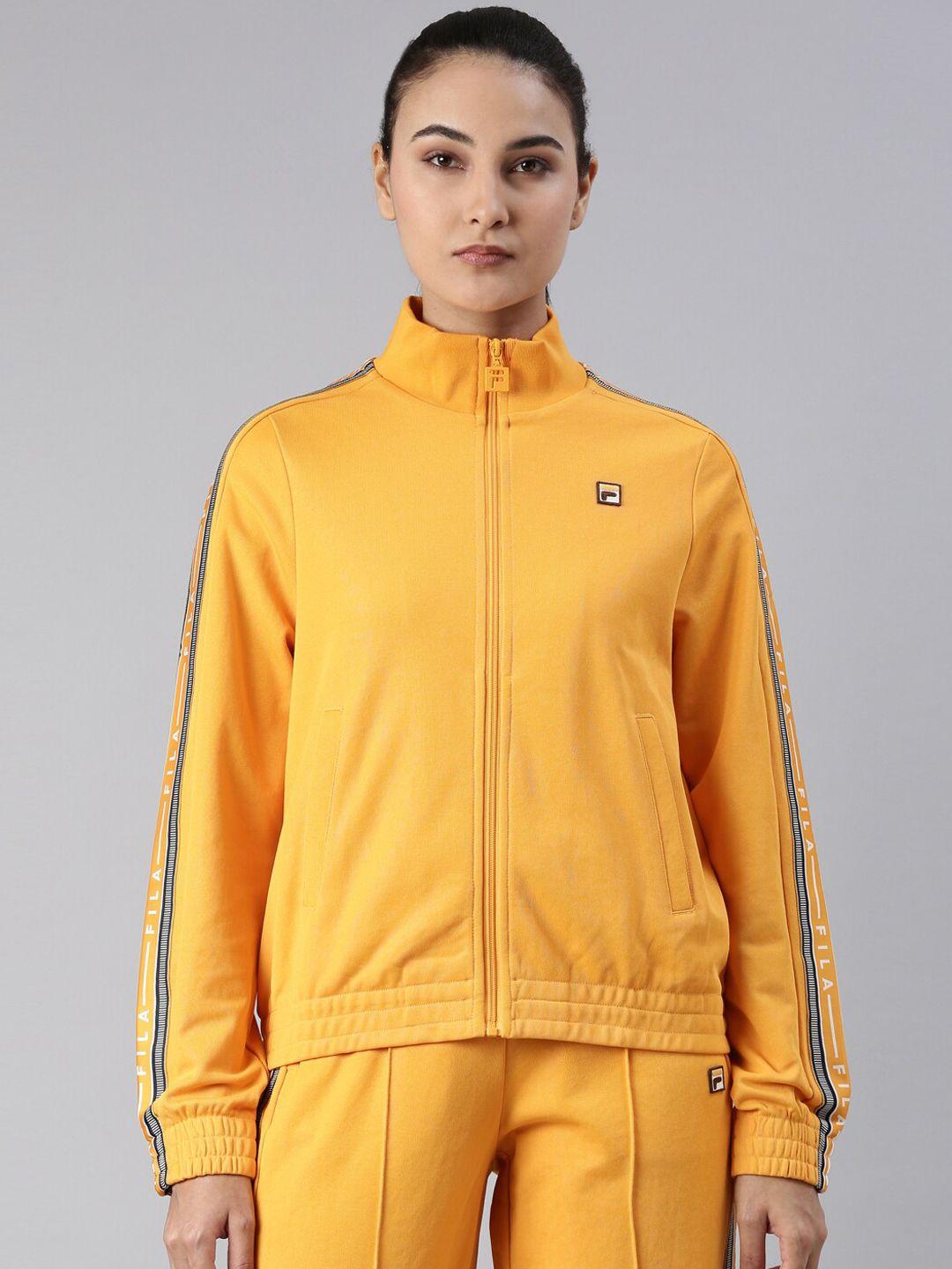 fila mock collar long sleeves outdoor cotton sporty jacket