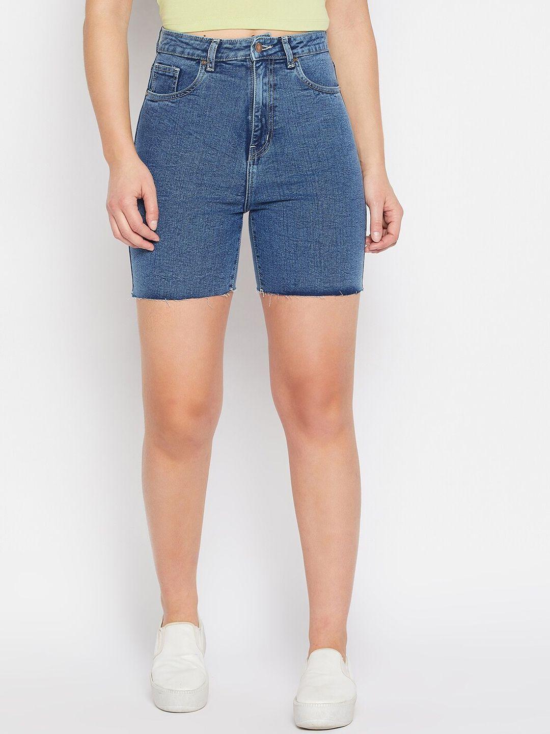 madame women mid-rise denim shorts