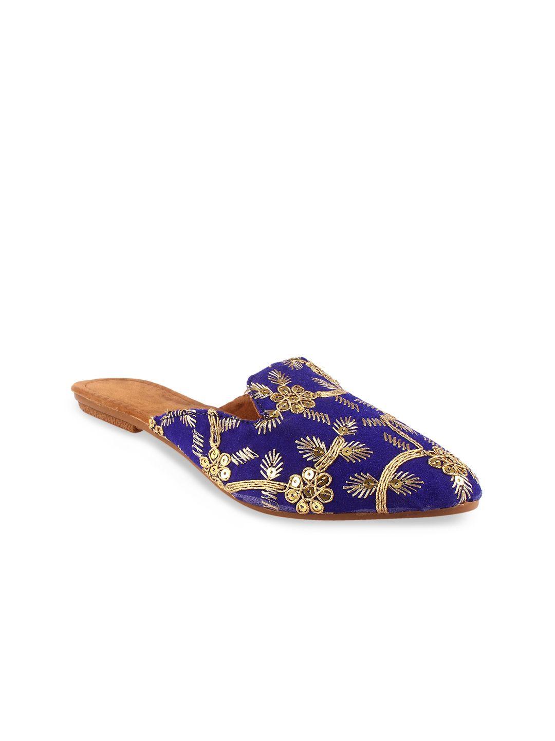 apratim women embroidered ethnic mules