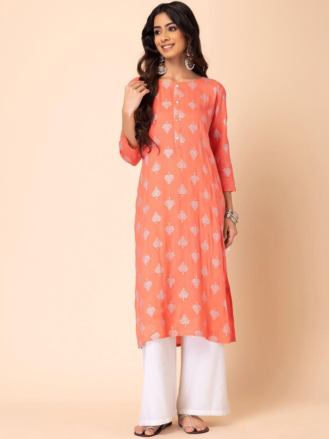 indya foil ethnic printed kurta