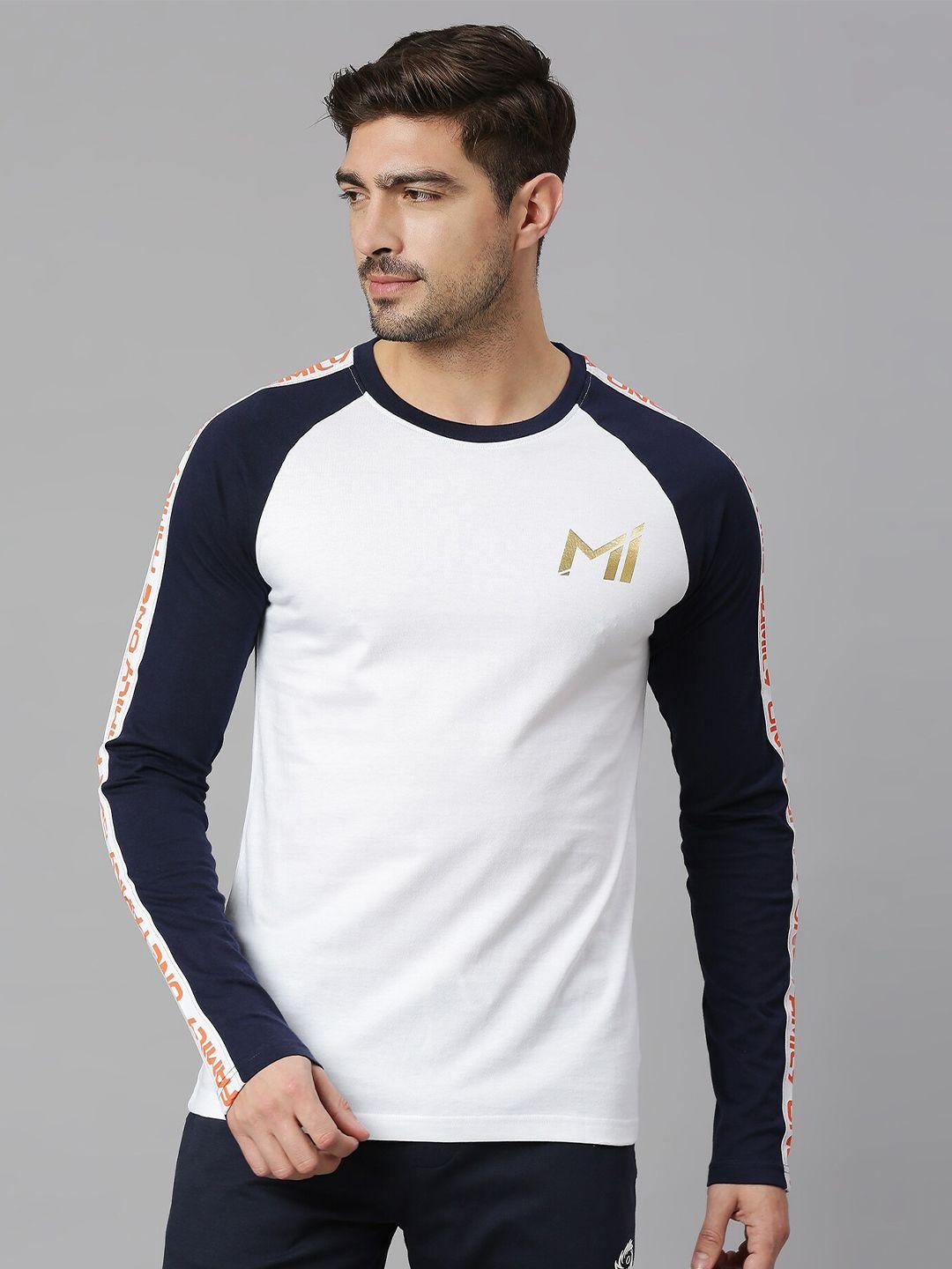 fancode colourblocked raglan sleeves cotton t-shirt