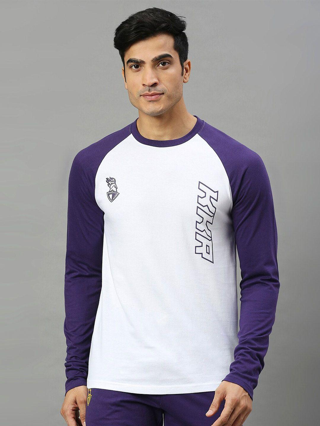 fancode kolkata knight riders printed cotton sports t-shirt