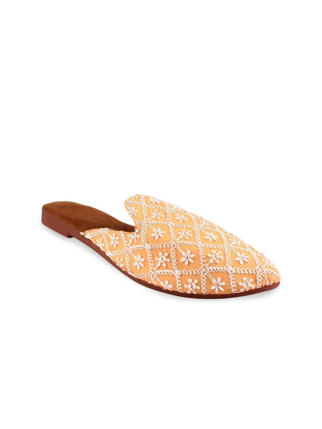 apratim embroidered ethnic mules