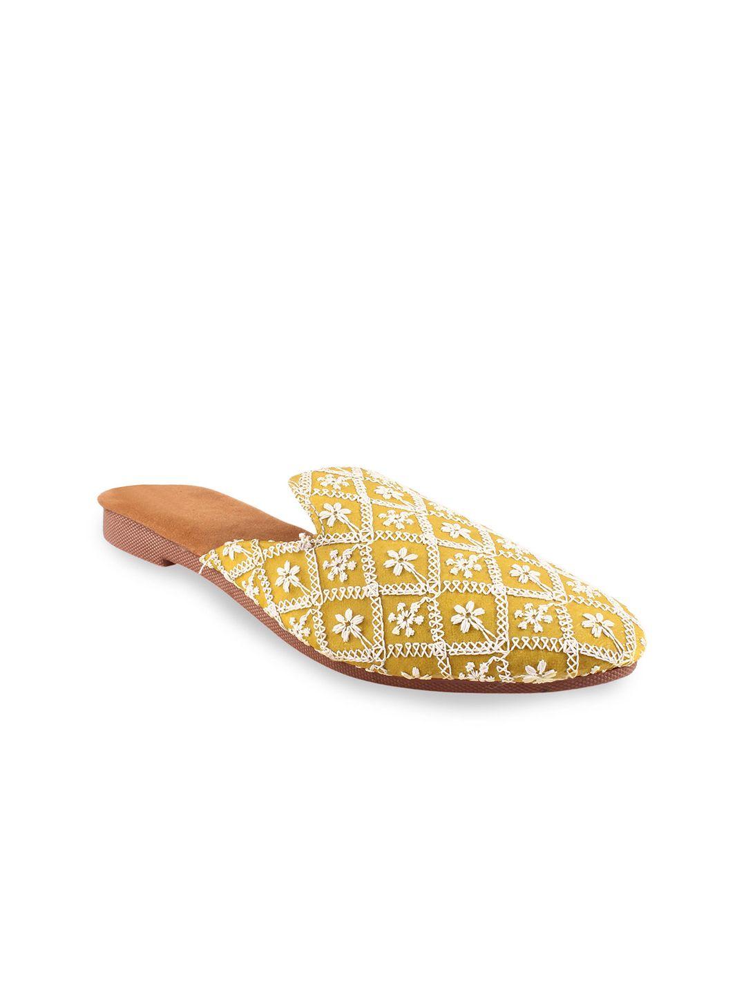 apratim embroidered ethnic mules