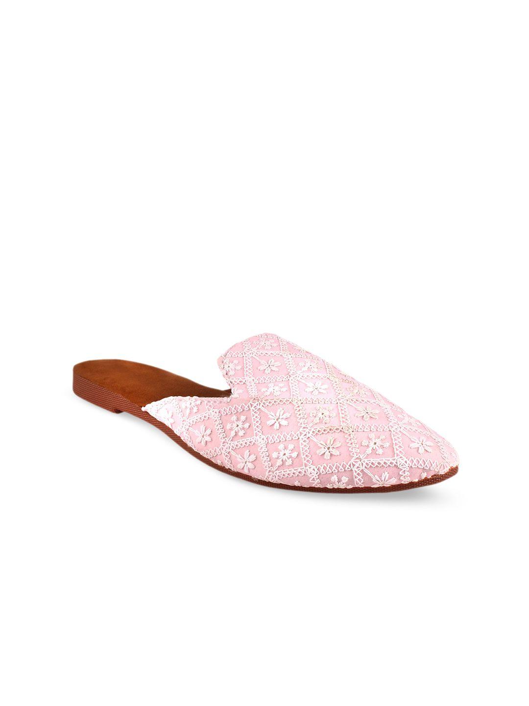 apratim embroidered ethnic mules