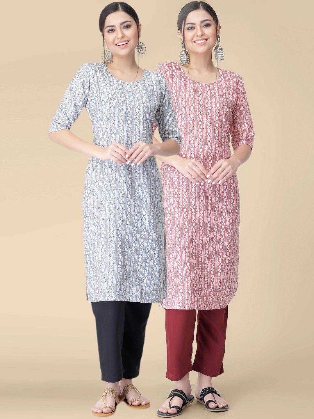 kalini women multicoloured thread work crepe kurta