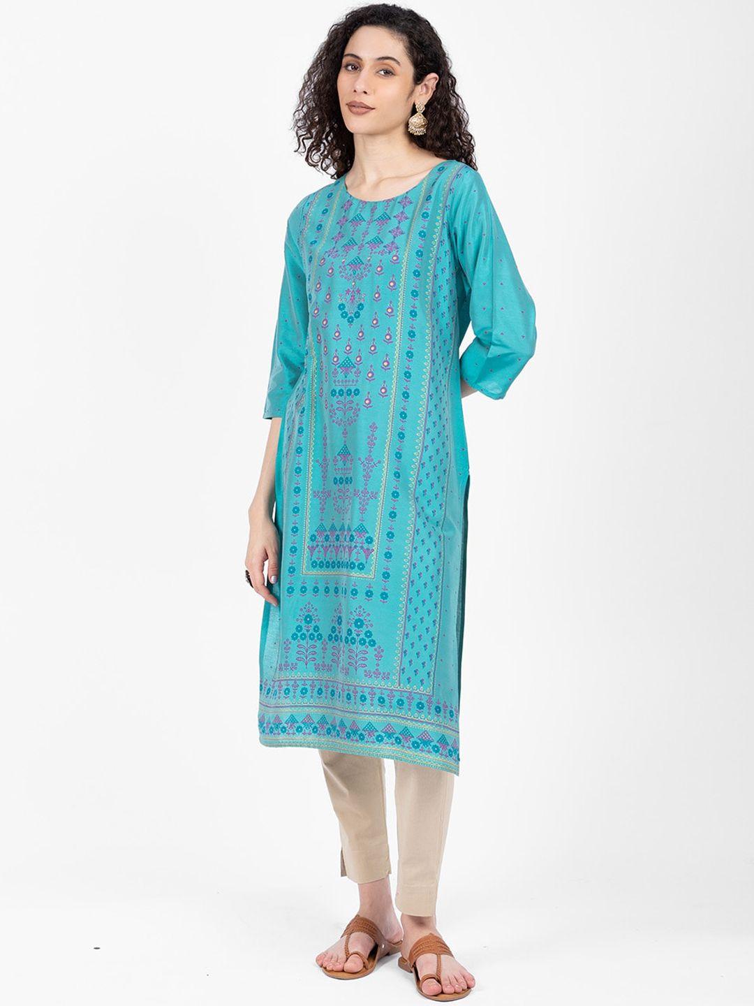 rmya ethnic motif printed straight kurta