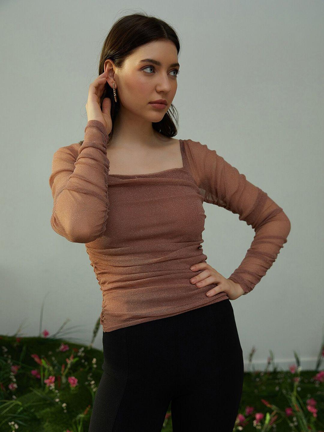 berrylush square neck fitted top